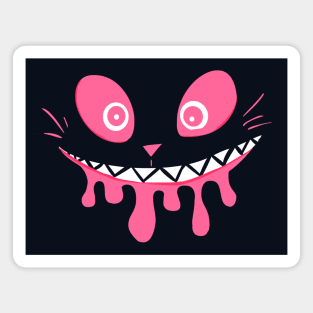 Slimey Drooling Creepy Cat Face Magnet